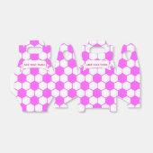 Ballotins Boules de soccer rose noir et blanc Nom personnali (Déplié)