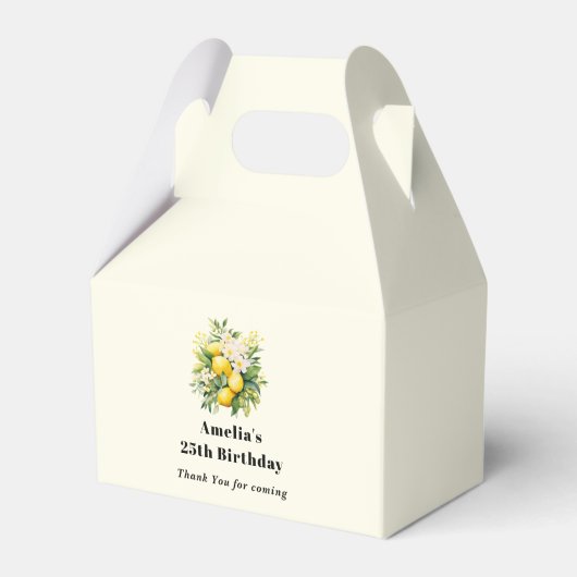 Ballotins Bouquet de citrons avec fleurs blanches (Verso)