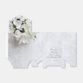 Ballotins Bouquet de fleurs blanches mariage romantique (Déplié)