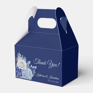 Ballotins Bouquet de fleurs bleues d'aquarelle Merci Mariage