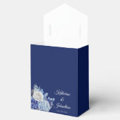 Ballotins Bouquet de fleurs bleues d'aquarelle Merci Mariage (Ouvert)
