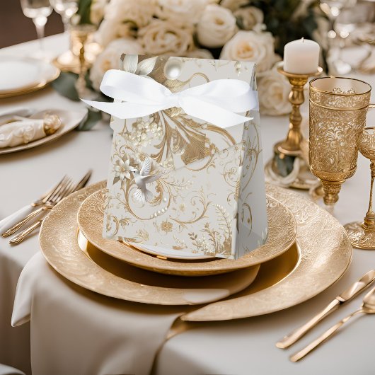 Ballotins Bouquet de fleurs de colibri blanc Ballotin