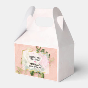 Ballotins Bouquet de fleurs rose et blanc
