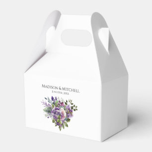 Ballotins Bouquet de mariage aquarelle violet violet