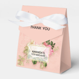 Ballotins Bouquet floral de roses roses et blanches