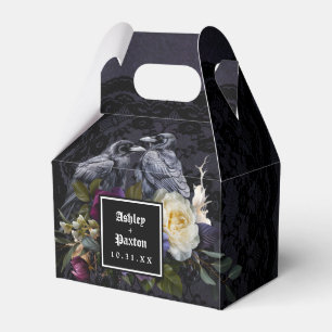 Ballotins Bouquet floral mauve moody gothique sur dentelle n