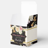 Ballotins Bouquet floral noir, ivoire, or (Ouvert)