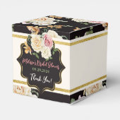 Ballotins Bouquet floral noir, ivoire, or (Arrière)