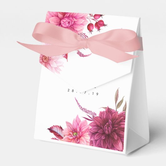 Ballotins Bourgogne et Blush Mariage de automne Merci invité (Verso)