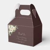 Ballotins Bourgogne et romantique Roses mariage Favor Box (Verso)