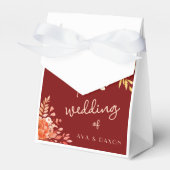 Ballotins Bourgogne Floral Mariage Favor Box (Verso)
