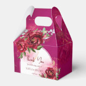 Ballotins Bourgogne mariage marron fleurs arche moderne (Verso)