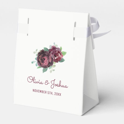 Ballotins Bourgogne Rose Mariage Faveur Boxes (Arrière)