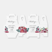 Ballotins Bourgogne Rouge Floral Rustique Boho Mariage Merci (Déplié)