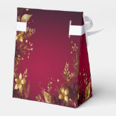 Ballotins Bourgogne Rouge Or Fleurs de Vacances Boîte Cadeau (Arrière)