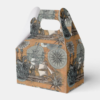 Ballotins Boussole Rose Vintage Nautique Octopus Ship