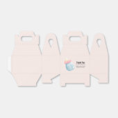 Ballotins Bouteille Bébé Bleu & Rose avec Pois mignon (Déplié)