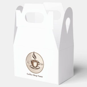 Ballotins Boutique de logo d'entreprise de café marron éléga