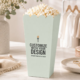 Ballotins Boutique de Popcorn Personnalisé Vert Sauge