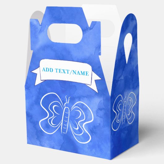 Ballotins Bouton Dessin Ciel bleu personnalisé Aquarelle (Ouvert)