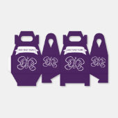 Ballotins Bouton Dessin personnalisé violet (Déplié)