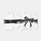 Ballotins Bow Aquarelle Noire Moderne Attache Le Mariage De  (Déplié)