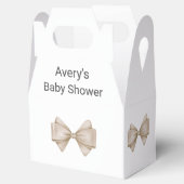 Ballotins Bow Beige Baby shower Boho moderne (Ouvert)