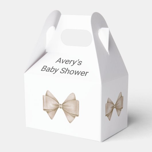 Ballotins Bow Beige Baby shower Boho moderne (Verso)