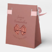 Ballotins Bow en satin rose or - (Arrière)