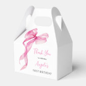 Ballotins Bow Girls rose 1er Merci d'anniversaire (Verso)