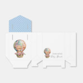 Ballotins Boy BABY SHOWER Teddy Hot Air Balloon bleu (Déplié)