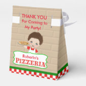 Ballotins Boy Pizza Party Favoriser Box (Arrière)