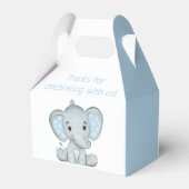 Ballotins Boy's Elephant Watercolor Baby shower Gable Box (Arrière)