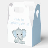 Ballotins Boy's Elephant Watercolor Baby shower Gable Box (Ouvert)