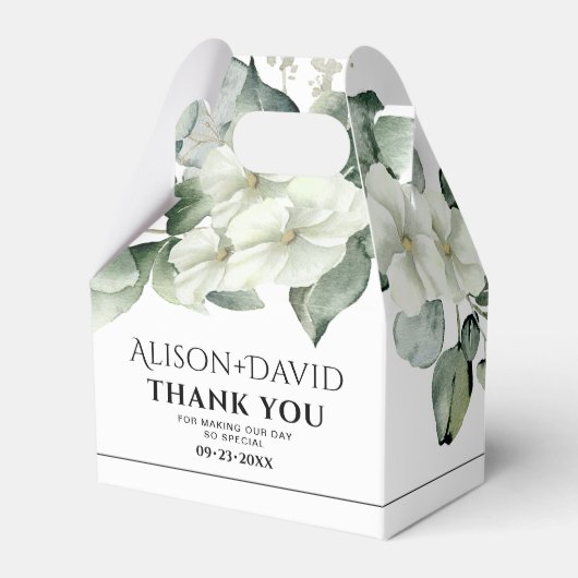 Ballotins Branche avec fleurs blanches mariage de typographi (Verso)