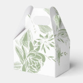 Ballotins Branche avec mariage de fleurs vert et blanc sauge (Arrière)