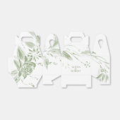 Ballotins Branche avec mariage de fleurs vert et blanc sauge (Déplié)