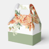 Ballotins Branche avec rose pêche fleurs typographie mariage (Arrière)