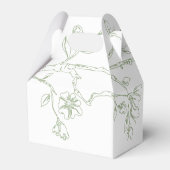 Ballotins Branche avec trait d'art sage fleurs vertes mariag (Arrière)