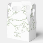 Ballotins Branche avec trait d'art sage fleurs vertes mariag (Ouvert)