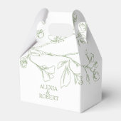 Ballotins Branche avec trait d'art sage fleurs vertes mariag (Verso)