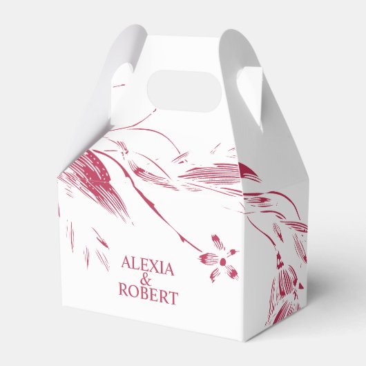 Ballotins Branche avec viva magenta et fleurs blanches maria (Verso)