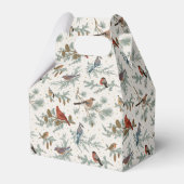 Ballotins Branches d'oiseaux et de pins d'hiver Motif (Arrière)