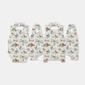 Ballotins Branches d'oiseaux et de pins d'hiver Motif (Déplié)