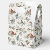 Ballotins Branches d'oiseaux et de pins d'hiver Motif (Ouvert)