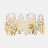 Ballotins Branches Gold Tree Motif Monogramme beige (Déplié)