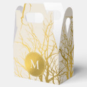 Ballotins Branches Gold Tree Motif Monogramme beige (Ouvert)