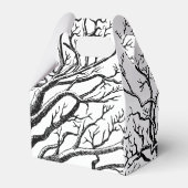 Ballotins Branches rustiques Abstraites en noir et blanc (Arrière)
