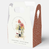 Ballotins Bravo à aimer Vin Rouge Jaune Floral Mariage (Ouvert)