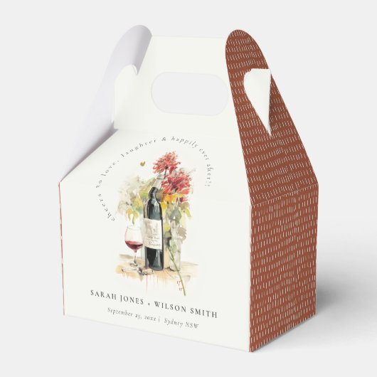 Ballotins Bravo à aimer Vin Rouge Jaune Floral Mariage (Verso)